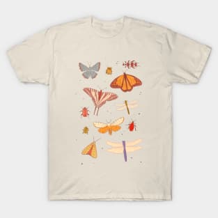 Retro Butterflies, Beetles, and other Bugs T-Shirt